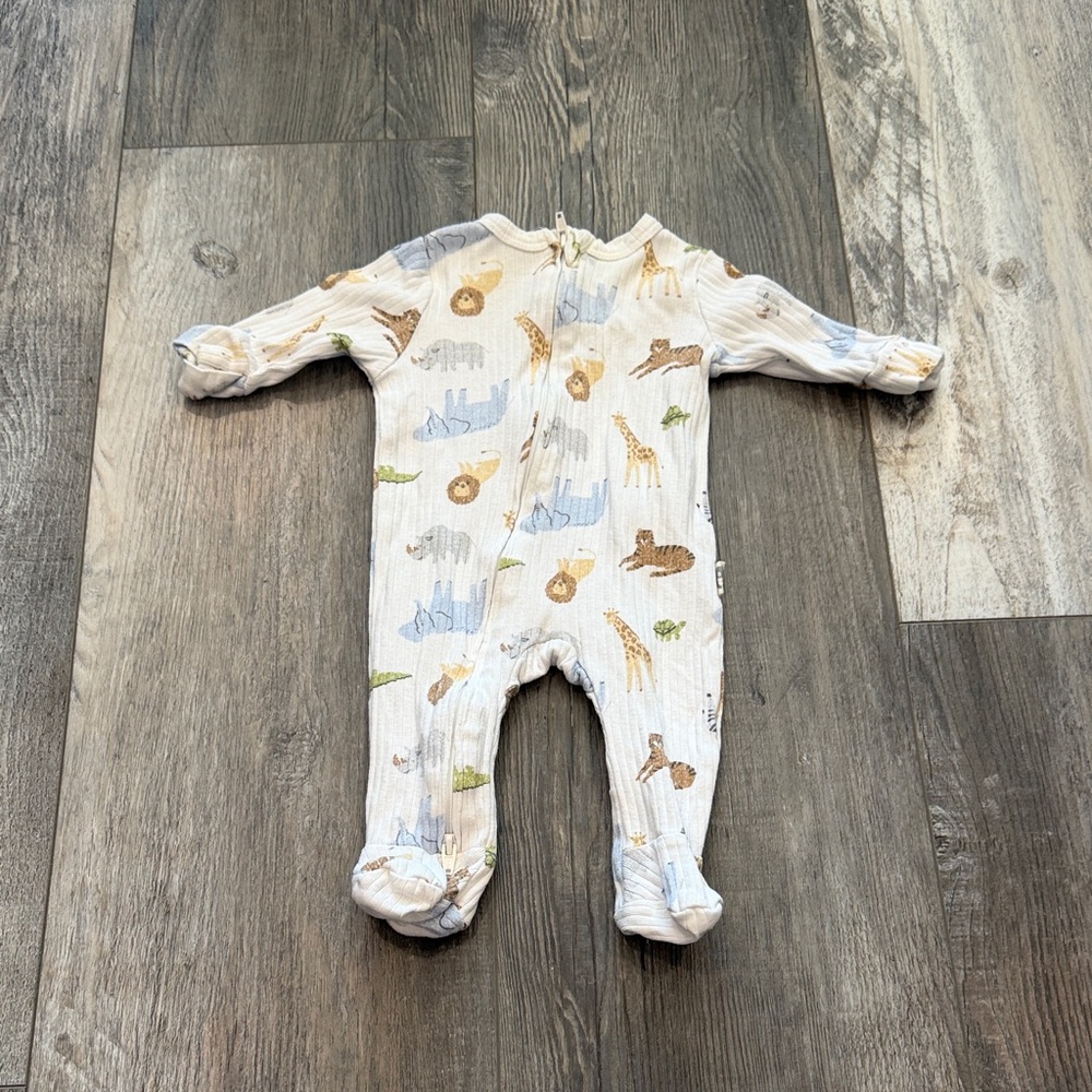 Rabbit + Bear Safari Adventure Kids Footie Pajamas